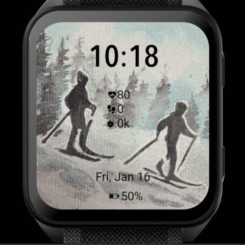 Watercolor Skiers · Screenshot 2