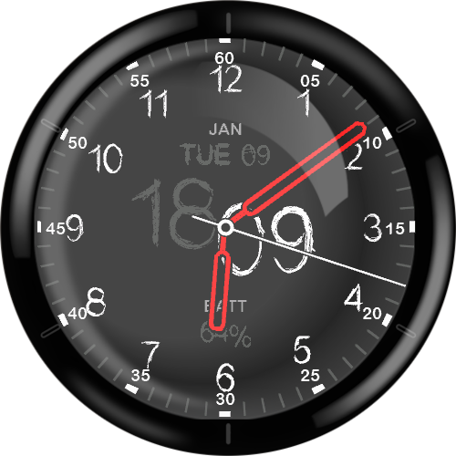 Just Simple Analog Numbers Chalky Gen3 · Screenshot 0