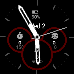 Analog red watch face screenshot 2