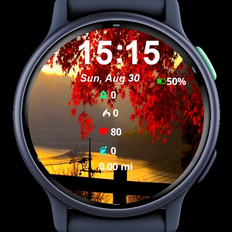 View Sun Setting Red Leaves · Screenshot 2