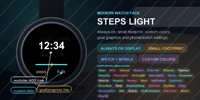 Steps light · Screenshot 1