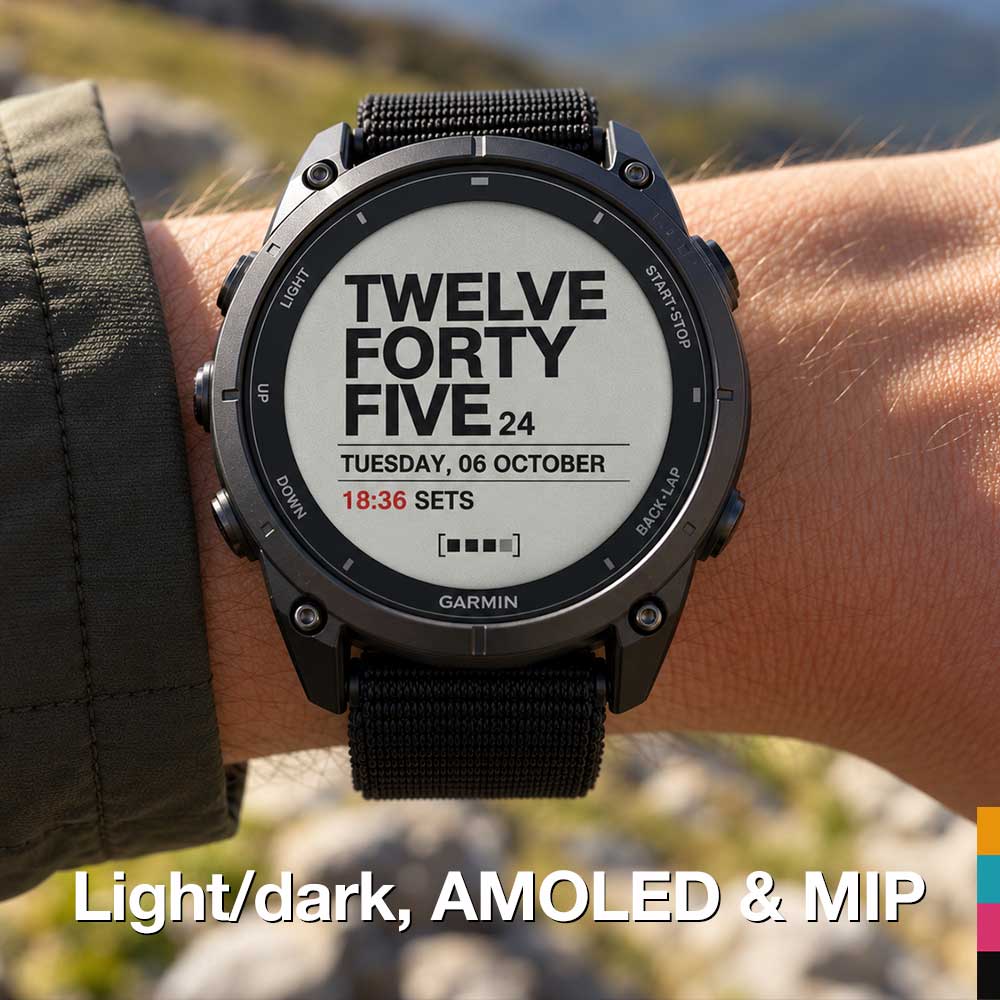 VERSAL PRO · Word Clock Watch Face with Data · Screenshot 2
