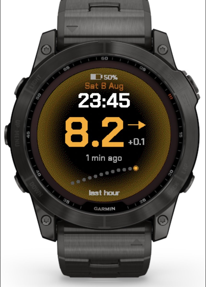 DiaGlow — Nightscout Diabetes Watch Face · Screenshot 1