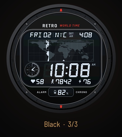 Retro World - 80s World Time LCD Watch Face · Screenshot 4