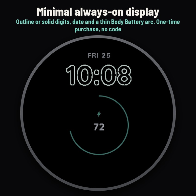 Astra Vital Pro – 压力与 Body Battery 表盘 · Screenshot 4