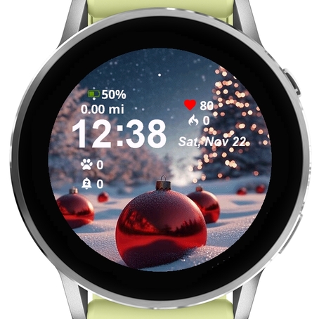 Christmas Tree Snow Red Ornaments · Screenshot 0