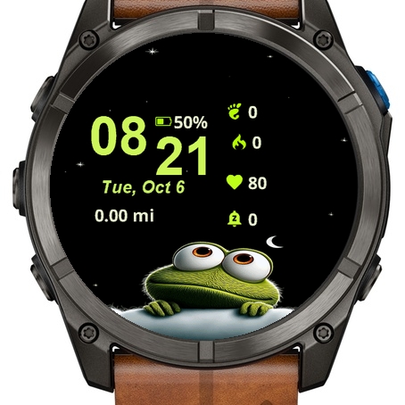 Cartoon Frog Sitting Cloud Moon · Screenshot 1