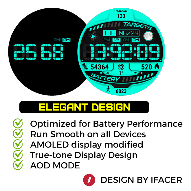 iFace (C001) – Neon Targets · Screenshot 1