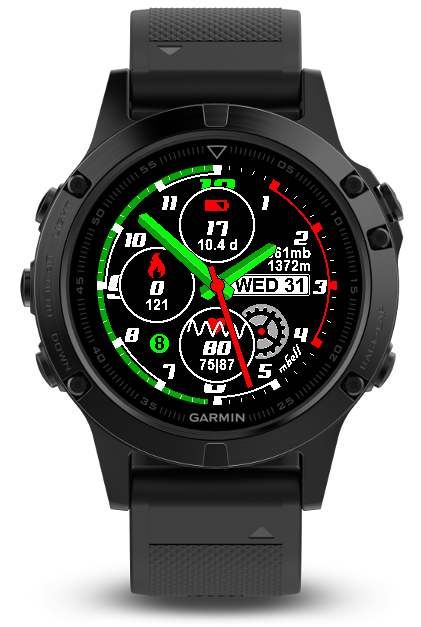 Garmin watch face with seconds sales