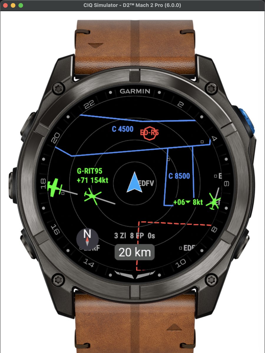 SkyRadar – live air traffic on your wrist · Screenshot 0