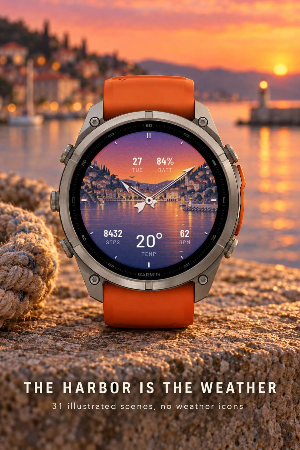 Weather Harbor - Analog Weather Watch Face · Screenshot 0