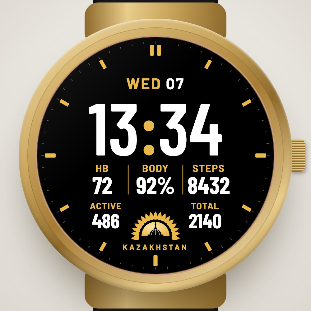 QAZAQ SUNRISE - Kazakh Watch Face · Screenshot 0