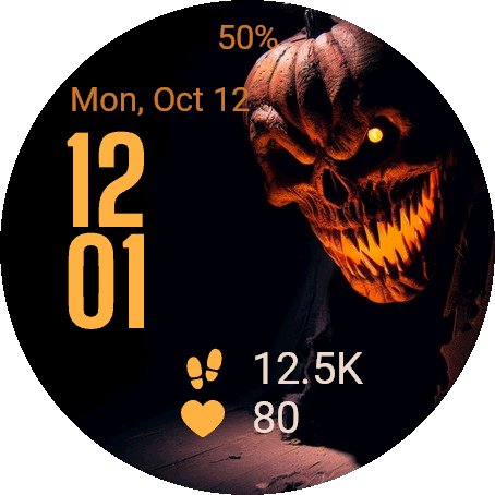 Halloween Pumpkin AMOLED · Screenshot 1