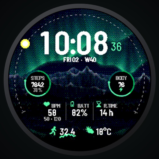 Nordic Light - Northern Lights Aurora Watch Face · Screenshot 3