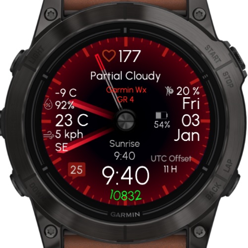 Gradient Red - Garmin Weather · Screenshot 4