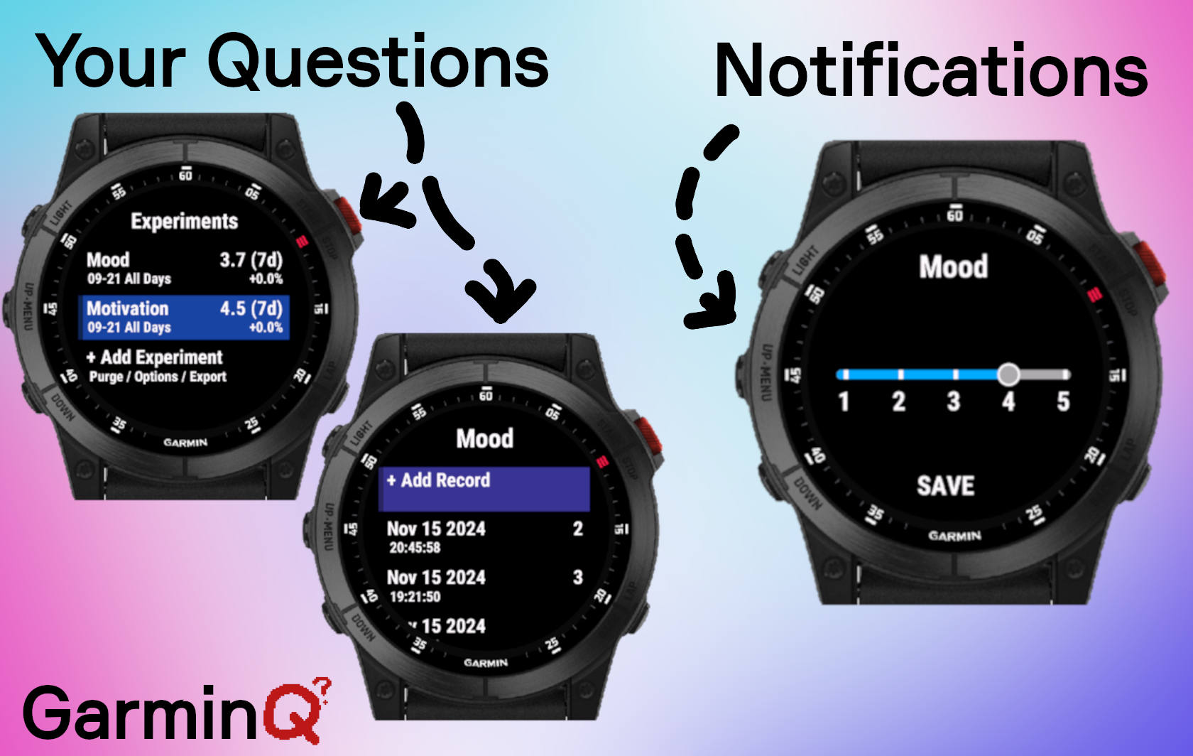 GarminQ - Diary & Habit Tracking · Screenshot 0
