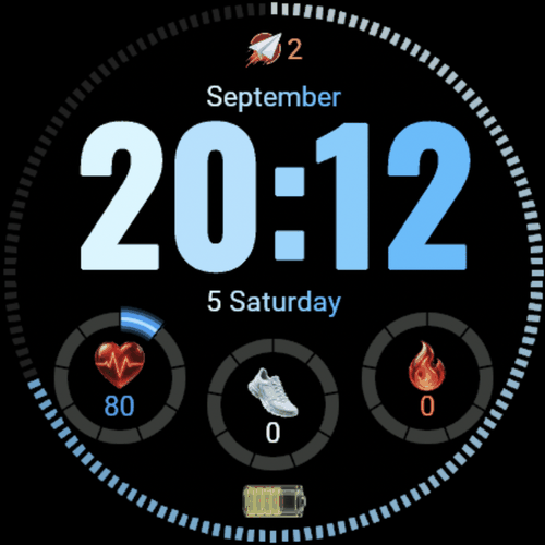 Glacier Gradient AMOLED: Digital Sport & Health · Screenshot 0