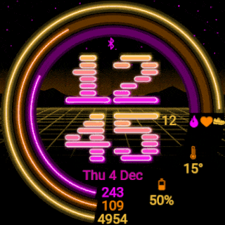 Retro Heroine Watch Face · Screenshot 0