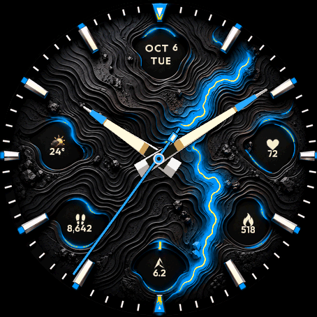 SHOT Volcano - Lava Analog Watch Face · Screenshot 1