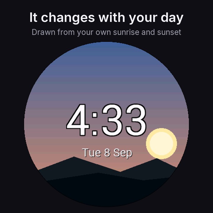 Sky - Sunrise Sunset Watch Face · Screenshot 1