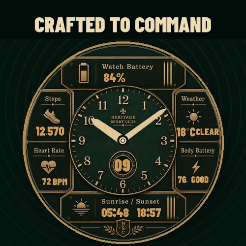 Heritage Gilt: Luxury Analog Watch Face · Screenshot 0