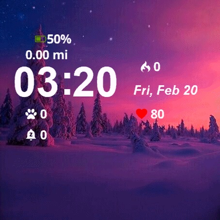 Snowy Night Pink Sky Stars · Screenshot 0