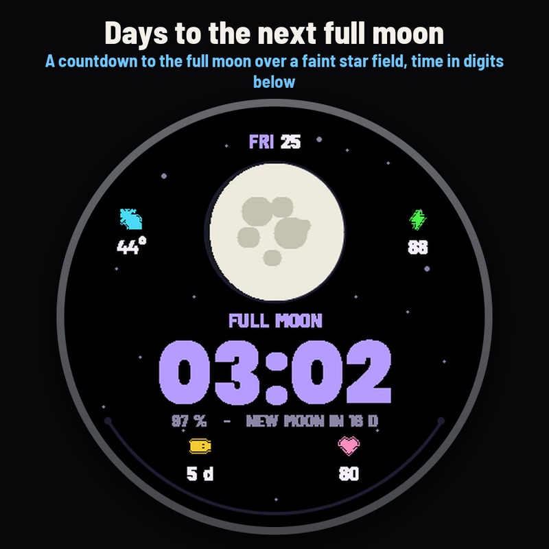 Astra Luna Pro – 月相表盘，日出日落 · Screenshot 1