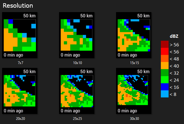 Rain radar data field · Screenshot 3