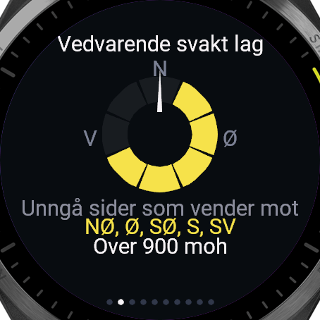 Skredvarsel for randonée og topptur · Screenshot 1