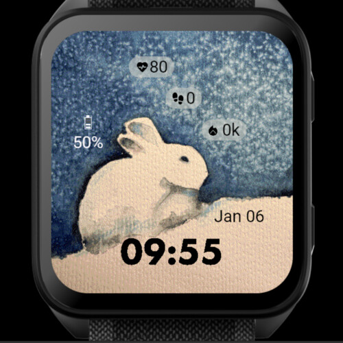Winter Rabbit – Watercolor · Screenshot 2