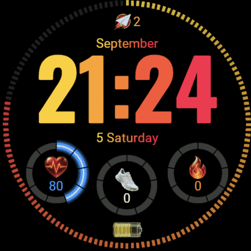 Magma Gradient AMOLED: Digital Sport & Health · Screenshot 0