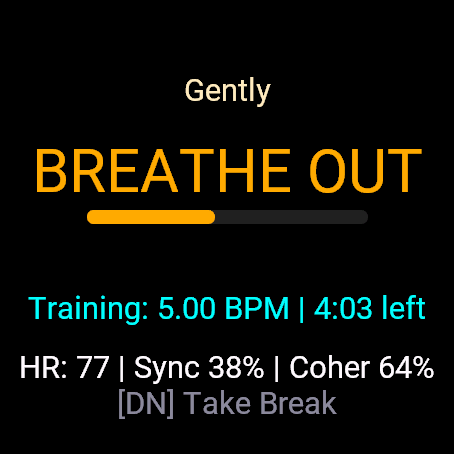 Peak Frequency: HRV Resonance Breath Pacer · Screenshot 3