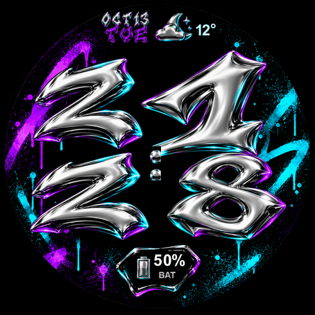 CHROME TAG - Graffiti Watch Face · Screenshot 0
