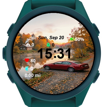 Red Car Parked Side Road · Screenshot 1