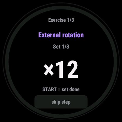 Shoulder Timer - Sets, Holds & Rest · Screenshot 1