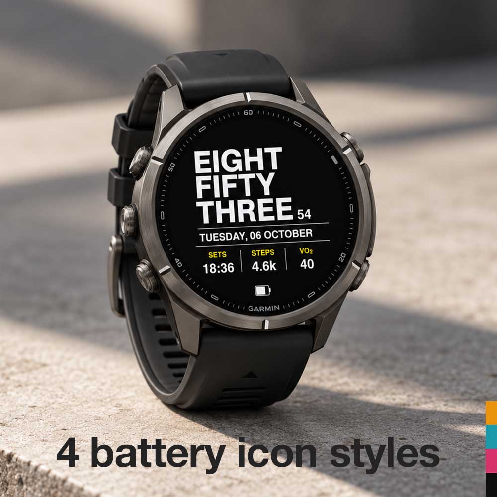 VERSAL PRO · Word Clock Watch Face with Data · Screenshot 3