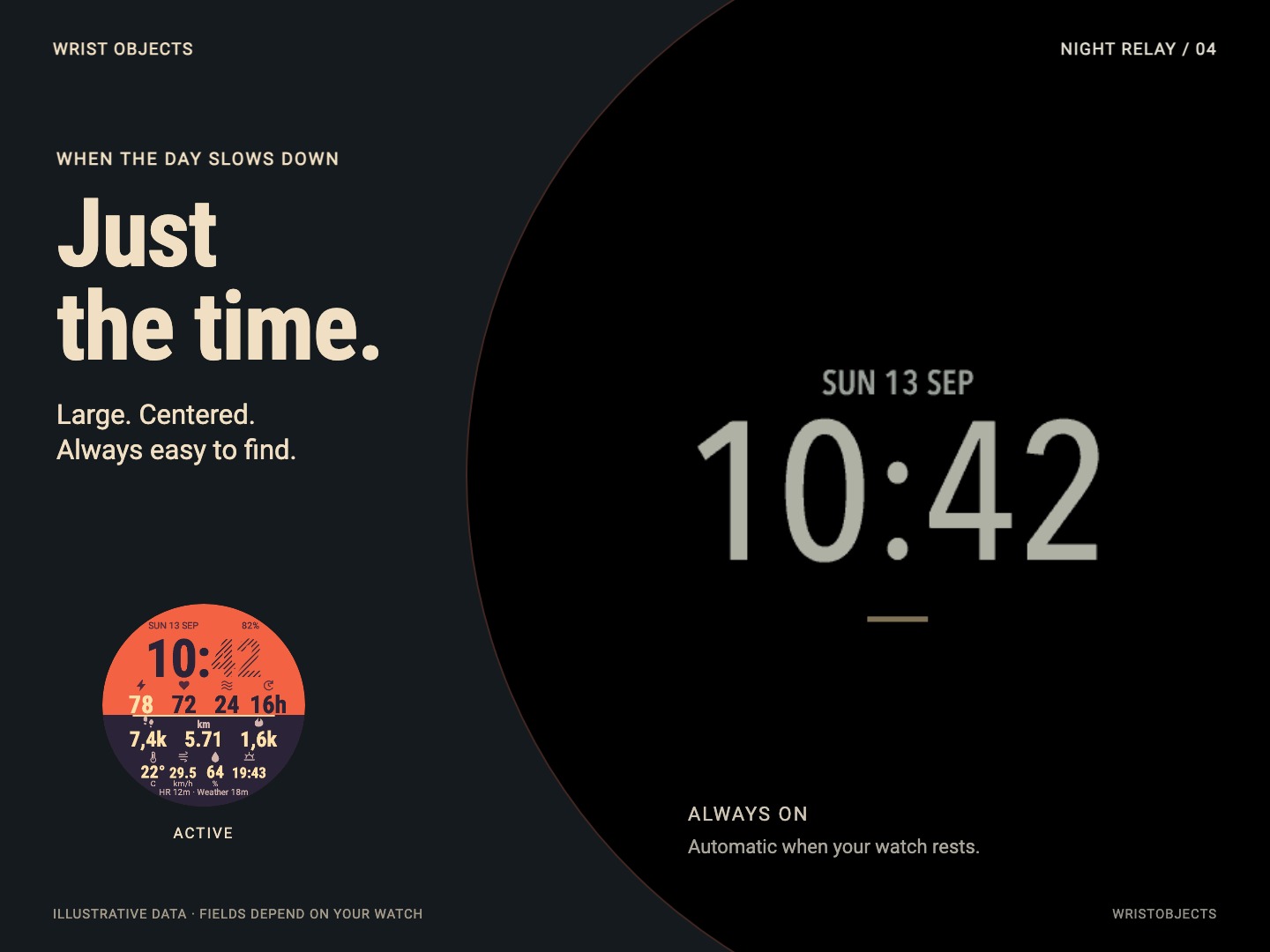 Night Relay：健身、健康与天气表盘 · Screenshot 3