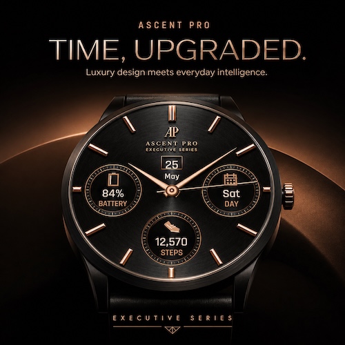 Ascent Pro: Luxury Analog Watch Face · Screenshot 0