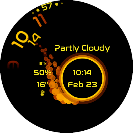 Pitch-Black Universe Watch Face · Screenshot 0