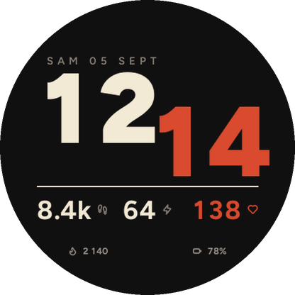 Ligature - Bold Typographic Watch Face · Screenshot 2