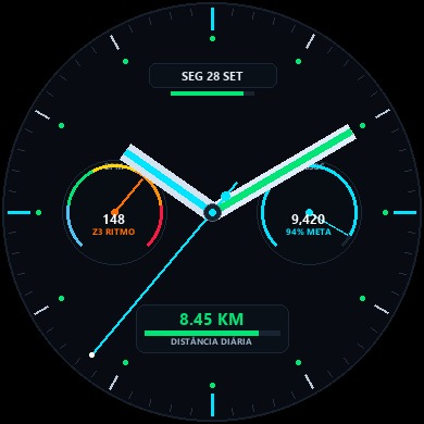 Strider Chrono Pro: Sports Analog Watch Face · Screenshot 1