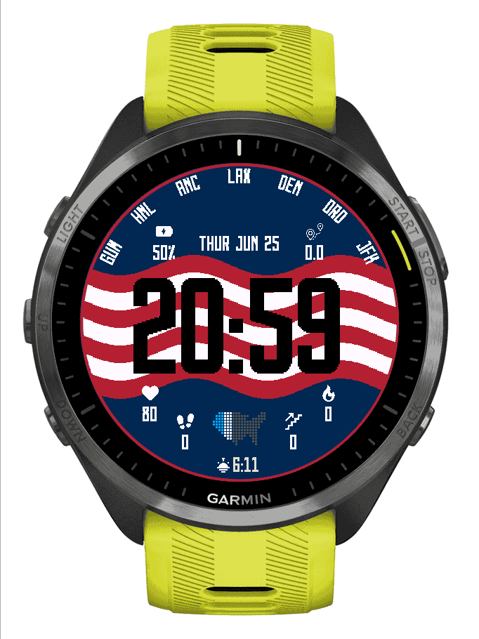 Brave American: Minimalist Digital watch face screenshot 2