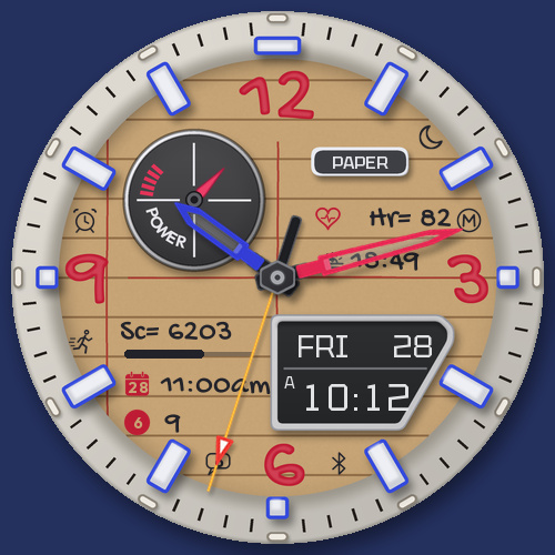 Paper - Notebook Watch Face · Screenshot 2