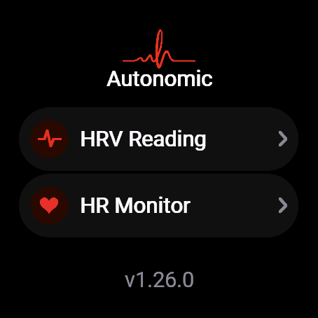 Autonomic: HRV and Heart Rate · Screenshot 0