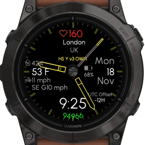 Hybrid 5 Yellow (OWM Weather) · Screenshot 2