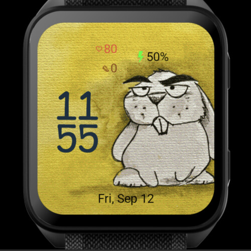 Grumpy Bunny – Funny Yellow Background · Screenshot 0
