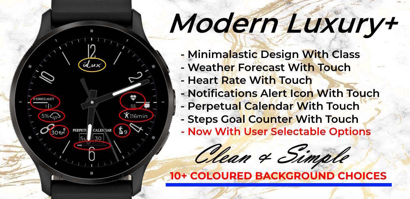 Black AMOLED Modern Luxury Simple Clean Touch Data · Screenshot 0