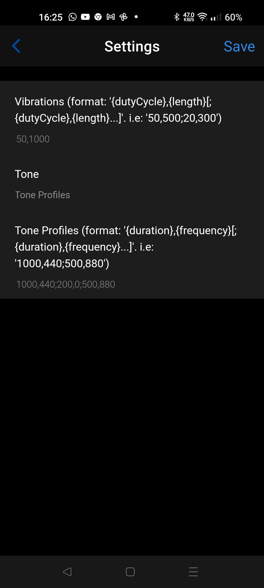 Vibe & Tone Profile Editor · Screenshot 1