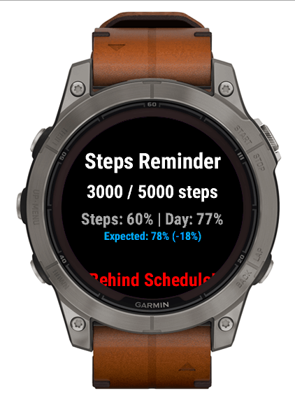 Steps reminder · Screenshot 0