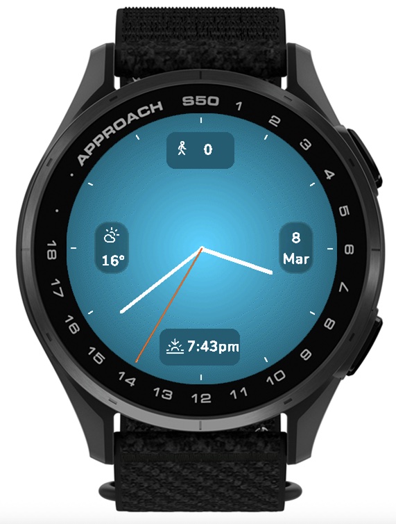 Aqua Minimal – AMOLED Analog Watch Face · Screenshot 0